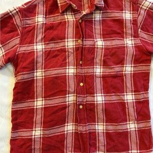 Vintage Jack Hollywood Flannel Shirt Red Plaid L Obscure Y2K Grunge Rare